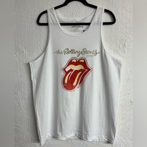 The Rolling Stones Official Script Tongue & Lips Logo Tank Top Size XL
